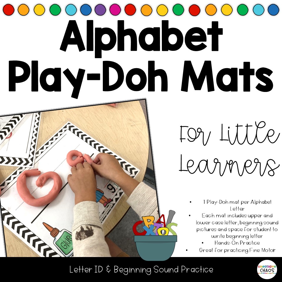 Alphabet Playdough Mats With Beginning Sounds